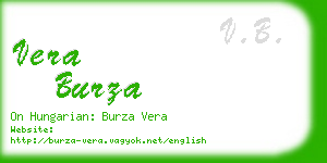vera burza business card